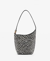 Mango Women's Zebra-Print Bucket Bag