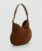 Mango Women's Suede Shoulder Bag
