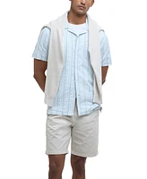 Barbour Men's Beechcroft Short Sleeve Striped Button-Front Camp Shirt