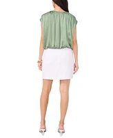 Vince Camuto Women's Shirred Sleeveless Bubble Top