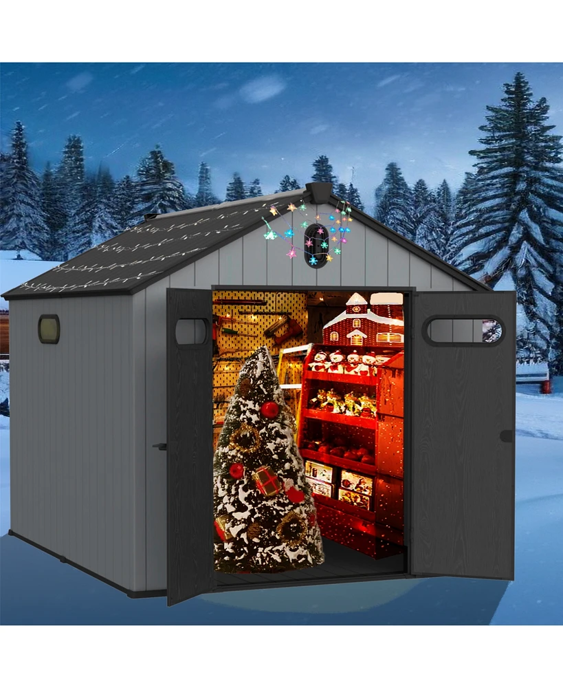 8' x 10' Plastic Tool Room: Ultimate Outdoor Storage Solution for Gardens and More