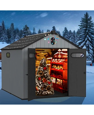 8' x 10' Plastic Tool Room: Ultimate Outdoor Storage Solution for Gardens and More