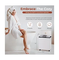 SereneLife Towel Warmer, 20L, Adjustable Timer, Auto Shut-Off, Black