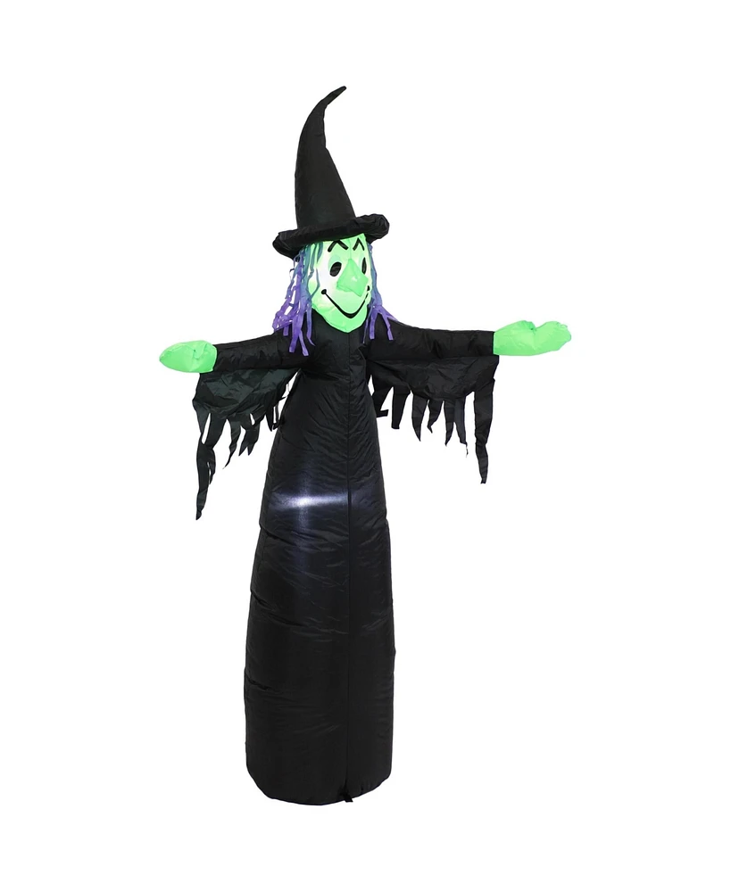 5' Wendolyn the Wicked Witch Inflatable Outdoor Halloween Decoration - Built-In Fan Blower and 2 Led Lights