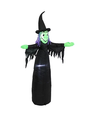 5' Wendolyn the Wicked Witch Inflatable Outdoor Halloween Decoration - Built-In Fan Blower and 2 Led Lights