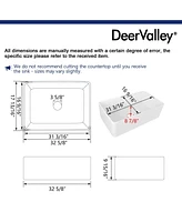 DeerValley 32" x 18" Drop-in Single Bowl 304 Stainless Steel Polished Black Kitchen Sink Workstation with Accessories