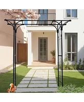 Metal Garden Arch Garden Arbor Trellis Climbing Plants Support Arch Outdoor Arch Wedding Arch Party Events Archway Black