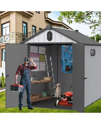 6x8ft Plastic Tool Shed: Durable Storage for Outdoor & Garden Needs