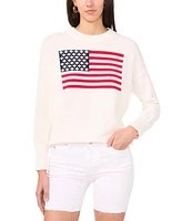 Vince Camuto Women's Cotton Flag-Graphic Sweatshirt