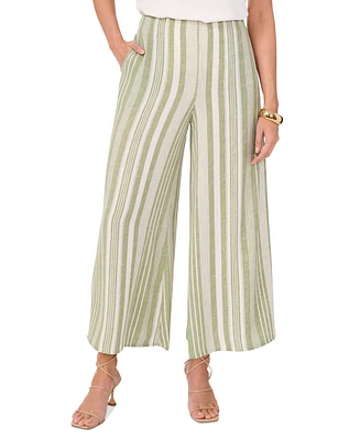 Vince Camuto Women's Striped Wide-Leg Pull-On Pants