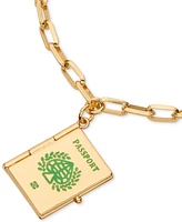 kate spade new york Gold-Tone Out of Office Passport Charm Bracelet