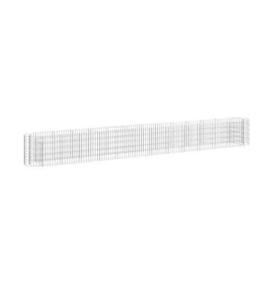Gabion Raised Bed Galvanized Iron 185"x19.7"x19.7"