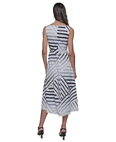 Karl Lagerfeld Paris Women's Side-Lace-Up Midi Dress