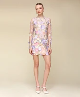 Avec Les Filles Women's Floral-Embroidered Sheath Dress