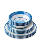 Certified International Beach House Crab Melamine 12-Pc. Dinnerware Set, Service For 4