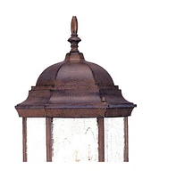 Three Domed Textured Glass Lantern Wall Light – Elegant Outdoor Lighting for Porch & Patio