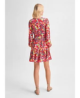 Isaac Mizrahi Women's Puff Sleeve Belted Dress