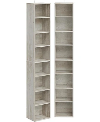 Tall Narrow Bookshelf 8 Tiers 71in Set of 2