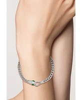 Rachel Zoe Sterling Silver Snake Curb Chain Bracelet