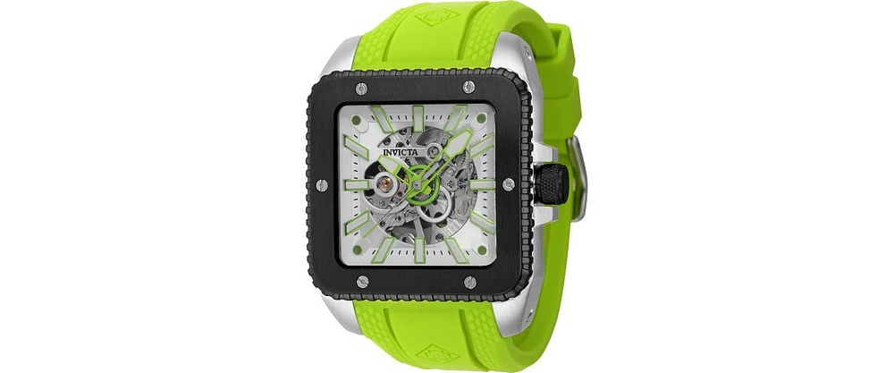 Invicta Men's 44006 Cuadro Mechanical 3 Hand White Dial Watch