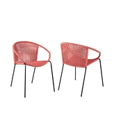 Set of Two Metal Dining Chairs – Outdoor Seating for Deck, Porch & Garden