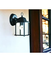 Hanging Glass Lantern Wall Light for Porch and Entryway Decor