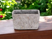 Speckle Glaze Cement Rectangular Pot Planter – Indoor & Outdoor Decorative Pot