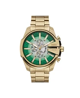 Diesel Men's Mega Chief Slim Quartz Chronograph Gold Stainless Steel Watch, 48mm
