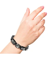 Jessica Simpson Black Crystal Stretch Bracelet – Elegant Fashion Jewelry