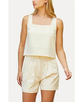 Crescent Women's Sally Sqaure Neck Sleevless Top
