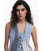 Desigual Women's Patchwork denim vest