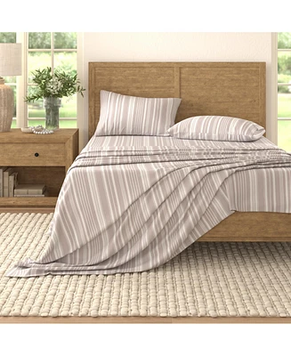 Linery & Co. Striped Brushed Microfiber Bed Sheet Set