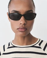 Mango Women's Striped Round-Neck Sweatshirt