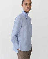 Mango Women's Stripe-Print Shirt