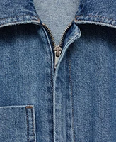 Mango Women's Denim Belt Jumpsuit