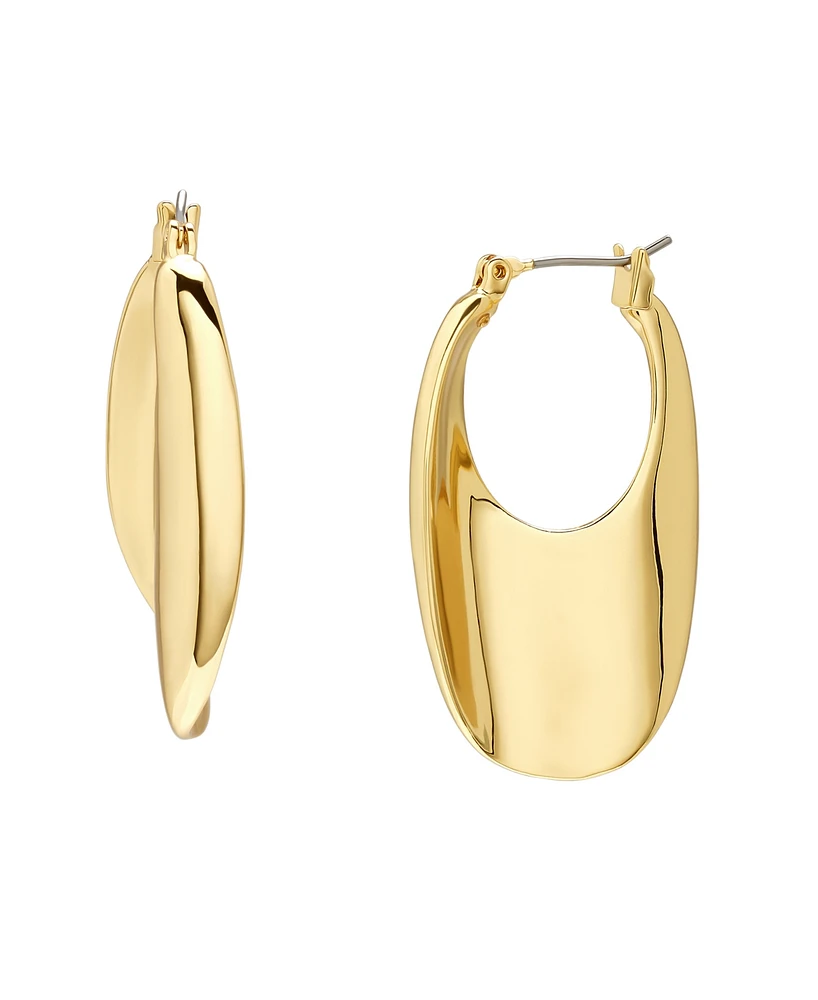 Robert Lee Morris Soho Sculpted Oval Hoop Earrings