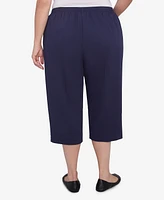 Alfred Dunner Plus Land of The Free Star-Studded Capri Pants