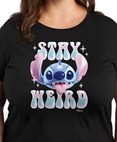 Hybrid Apparel Plus Lilo Stitch Stay Weird Graphic T-Shirt