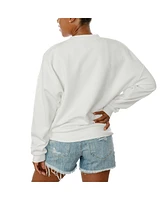 Gameday Couture Women's White Las Vegas Raiders Sunday Drives Oversized Crewneck Pullover Sweatshirt
