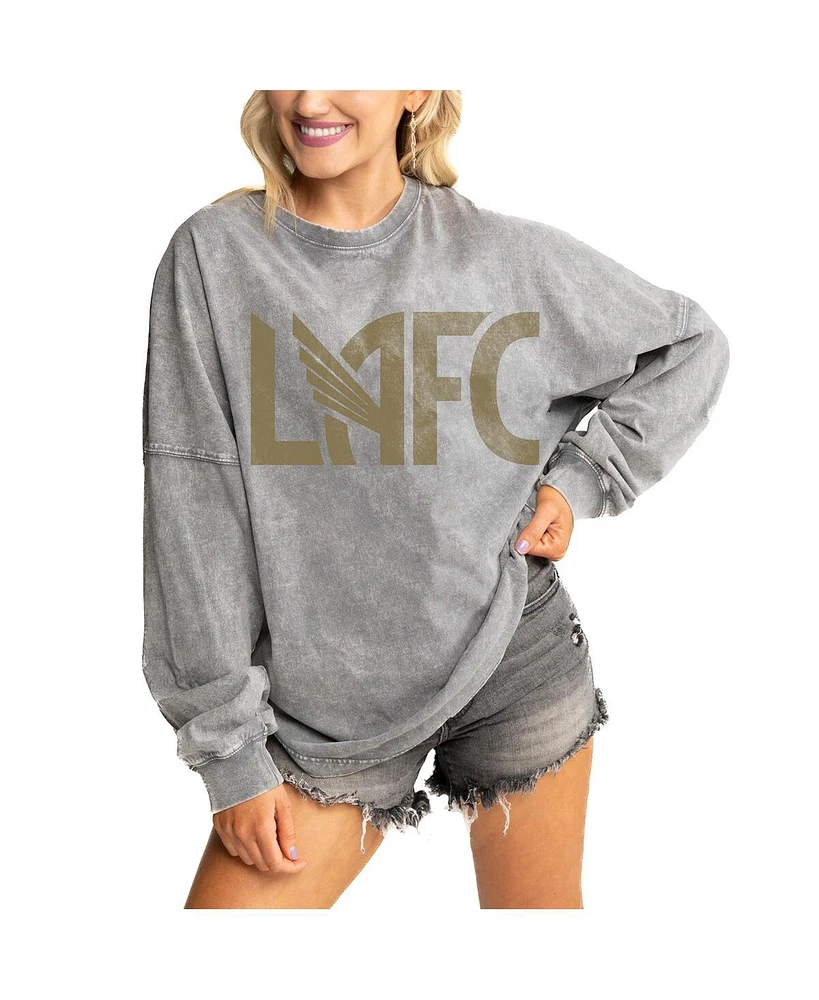 Gameday Couture Women's Gray Lafc Faded Wash Pullover Sweatshirt