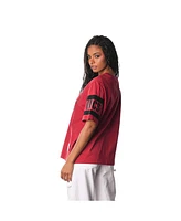 The Wild Collective Women's Red Tampa Bay Buccaneers Drop Shoulder T-Shirt