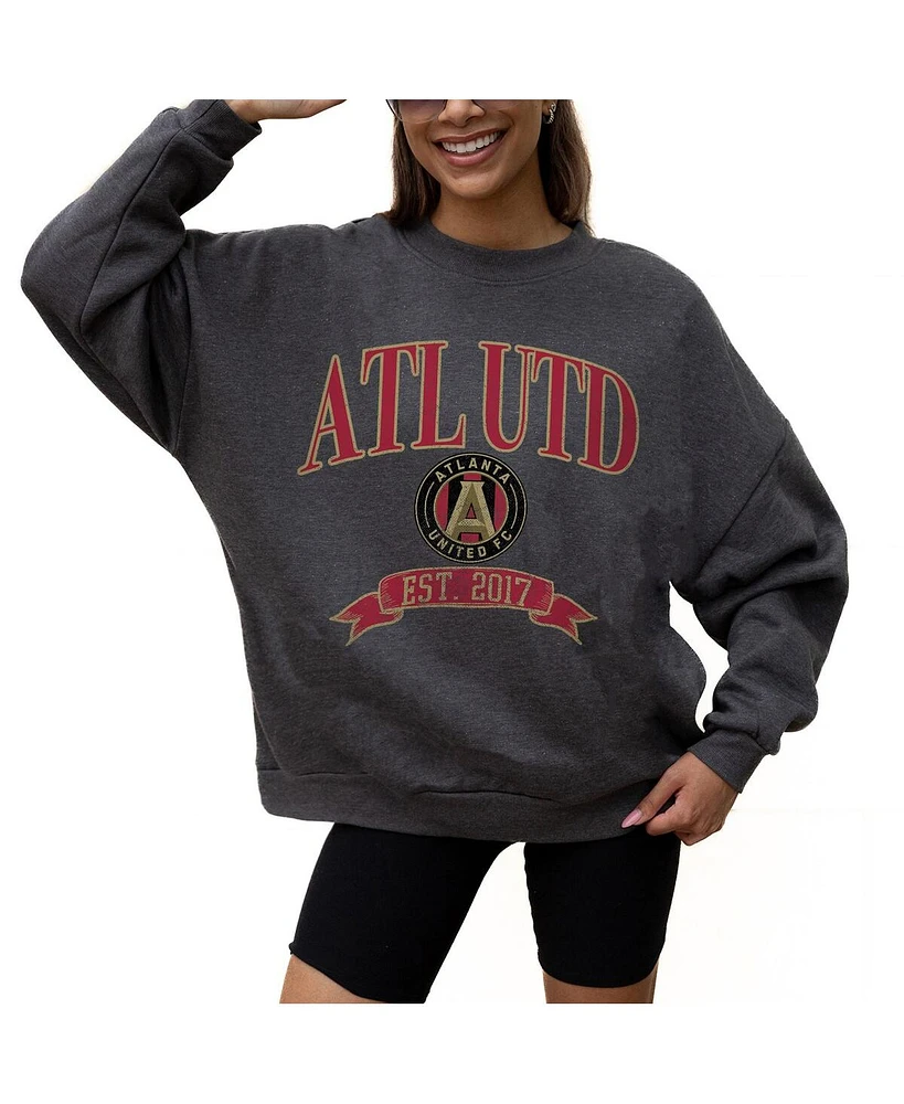 Gameday Couture Women's Charcoal Atlanta United Fc Seal The Deal Pullover Sweatshirt