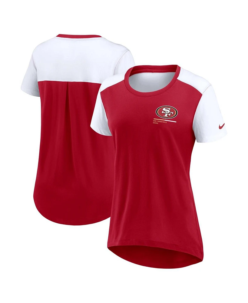 Nike Women's Scarlet San Francisco 49ers Performance Fashion T-Shirt