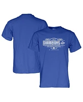 Blue 84 Men's Royal Duke Devils 2025 Acc Women's Basketball Conference Tournament Champions Locker Room T-Shirt