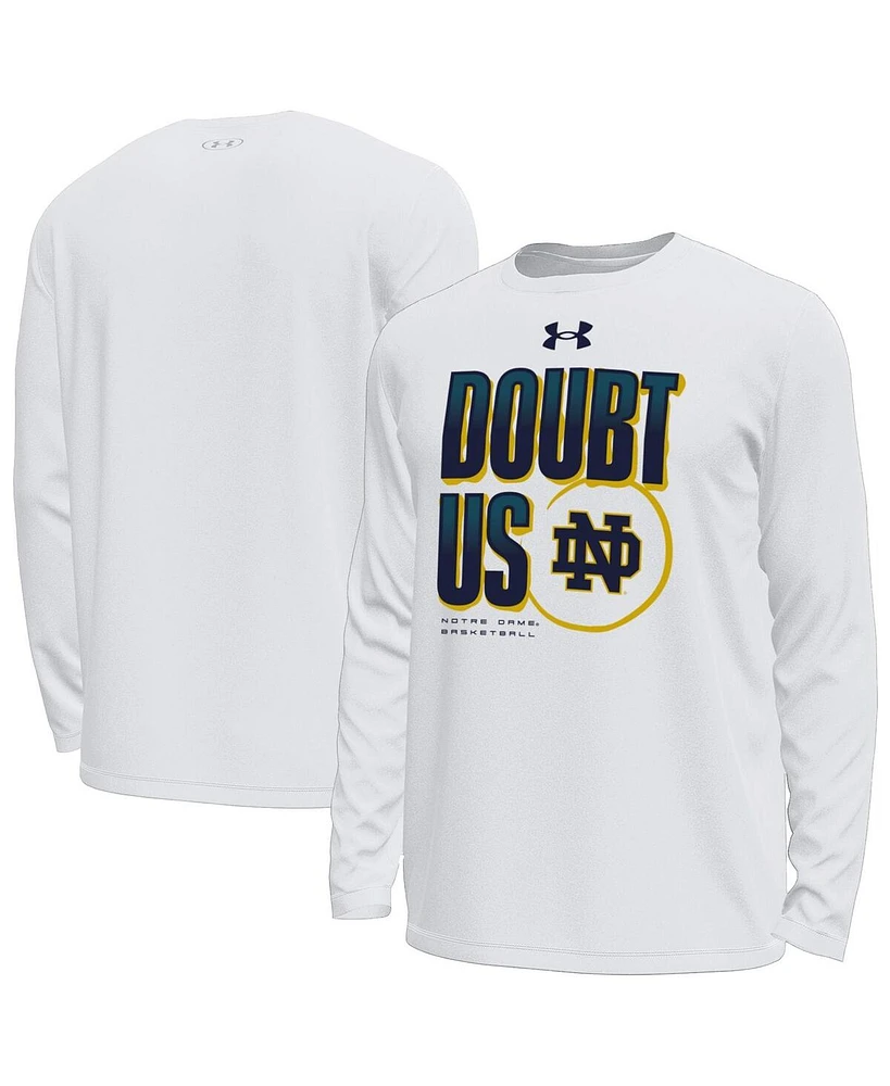 Under Armour Men's White Notre Dame Fighting Irish March Madness Unity Long Sleeve T-Shirt