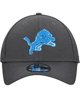 New Era Men's Charcoal Detroit Lions Primary Logo 39THIRTY Flex Hat