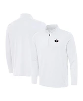 Antigua Men's White Georgia Bulldogs Reprocess Quarter-Zip Top