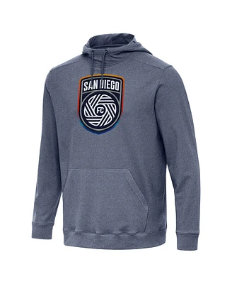 Antigua Men's Heather Navy San Diego Fc Cloud Pullover Hoodie