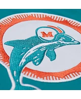 Mitchell & Ness Men's Aqua Miami Dolphins Double Down Satin Full-Snap Jacket
