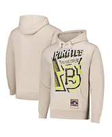 Mitchell & Ness Men's Cream Pittsburgh Pirates Sidewalk Sketch Pullover Hoodie